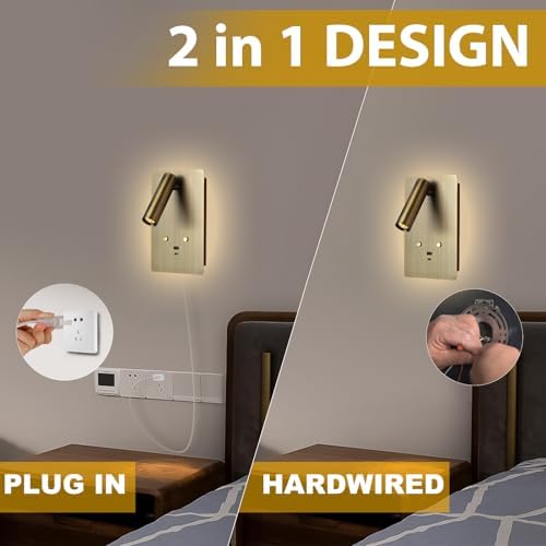 ZEROUNO Dimmable Plug-In Wall Sconce, 3000K