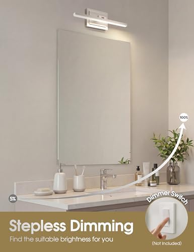 VOLISUN 15.7-Inch Rotatable Bathroom Vanity Light, Brushed Nickel