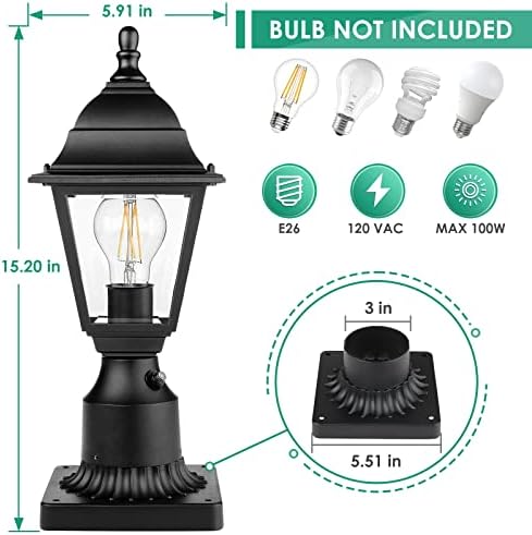 Dusk to Dawn Waterproof Outdoor Post Light