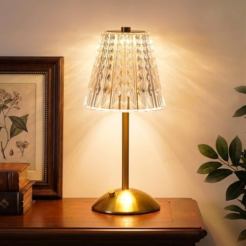 Cordless Touch Table Lamp, Rechargeable Small Desk Lamp