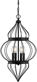 Westinghouse Salma Four-Light Chandelier, Matte Black