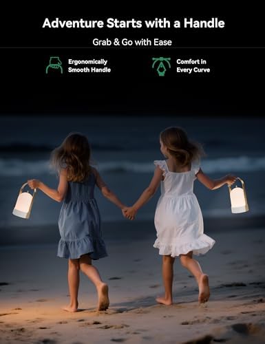 Tubicen Rechargeable Outdoor Lantern, IP44 Waterproof