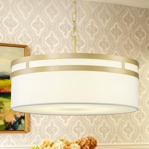 20" Gold 5-Light Drum Chandelier