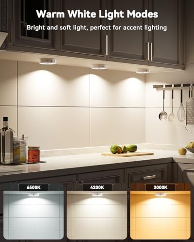 Rechargeable Puck Lights with Remote, 8 Pack