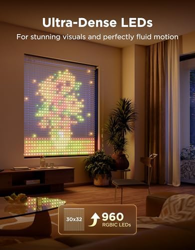Govee Smart Curtain Lights Pro, 960 LEDs, 5.4×5.7ft
