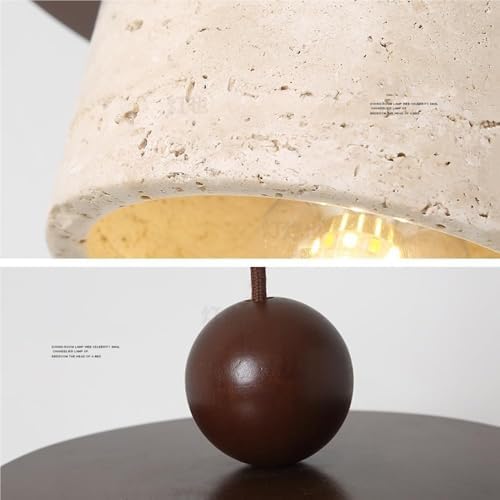 Modern Industrial Height Adjustable Pendent Light Walnut Color