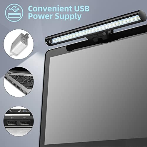 LED Laptop Monitor Lamp, 3 Colors, 10 Brightness Levels