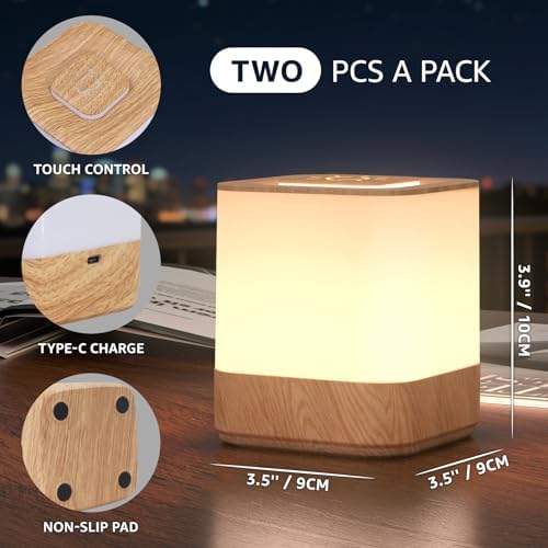 uuffoo 2 Pack Rechargeable Cordless Night Lights