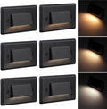 LEONLITE LED Step Lights, Black, 6-Pack