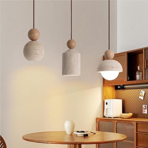 Vintage Industrial Natural Stone Pendant Lighting Kitchen Island