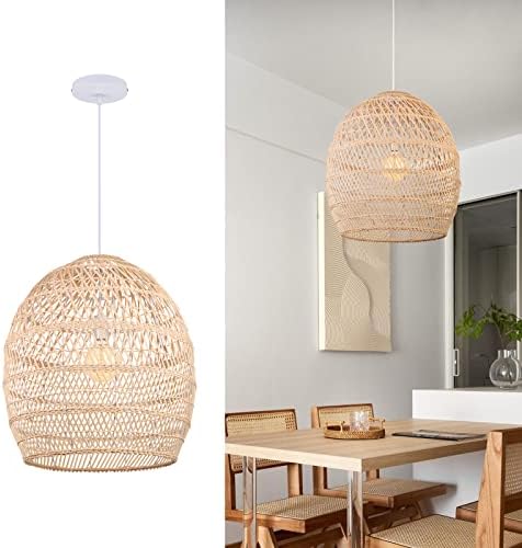 Arturesthome 1-Light Wicker Pendant Light