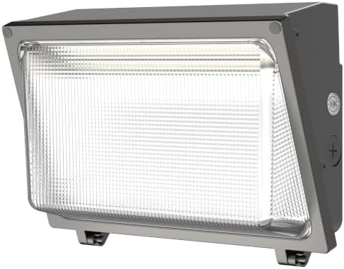 HYPERLITE LED Wall Pack 120W: 18000lm Glass Lens Dusk to Dawn Outdoor Lighting - Outdoor Security Flood Lighting for Yard Patio UL Listed - Field & Lumen Lighting