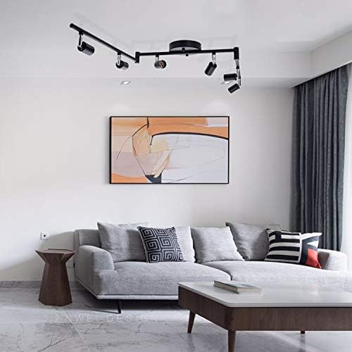 AIBOO 6-Light Adjustable Dimmable Track Lighting Kit, Flexible