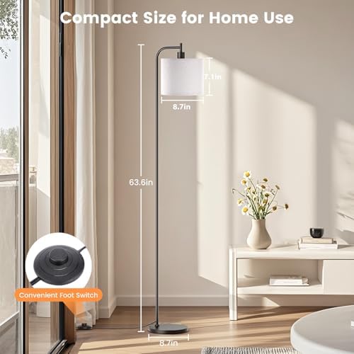 SIBRILLE Floor Lamp with Linen Shade