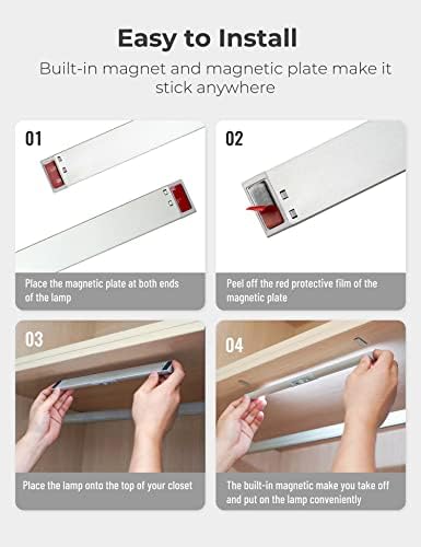 Joyzy Motion Sensor Closet Lights, 80Lumen, 6000k