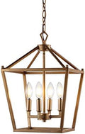 JONATHAN Y 4-Light Pendant, Antique Gold