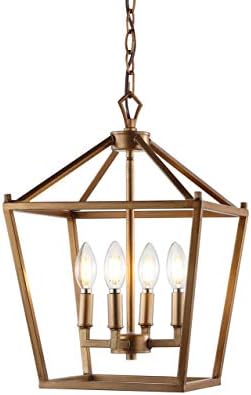 JONATHAN Y 4-Light Pendant, Antique Gold