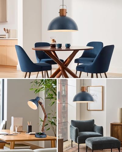 ELYONA 16-Inch Ash Wood Dome Pendant Light