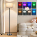 FRIDEKO HOME Floor Lamp, Beige Shade, Color-Changing Bulb