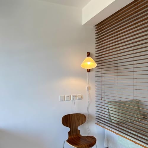 Plug-in Swing Arm Wall Sconce, Brown