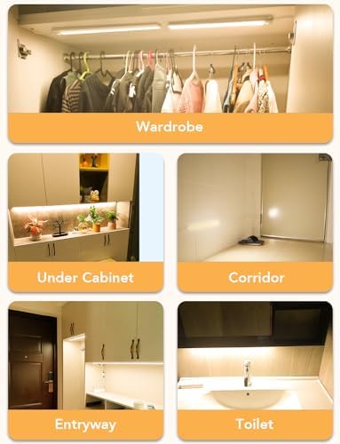 16" Plug-In Motion Sensor Under Cabinet LED Light, Warm White