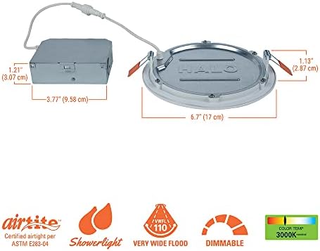 HALO HLBE 6-Inch Slim LED Recessed Lighting, 24-Pack