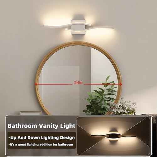 Joossnwell Brushed Nickel Bathroom Vanity Light, 23 Inch