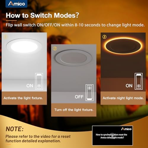 Amico 12 Pack 6 Inch LED Recessed Light