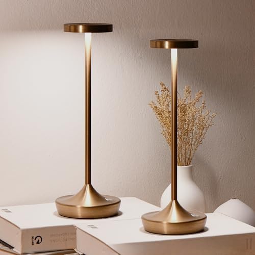 2 Pack Rechargeable Cordless LED Table Lamps, 6000mAh