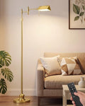 Bairth Gold Dimmable Reading Floor Lamp with Remote