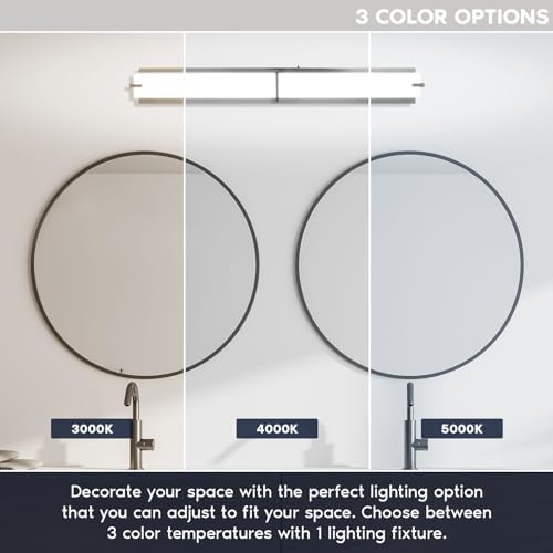LUXRITE 36 Inch LED Vanity Light, Brushed Nickel