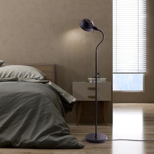 O'Bright Adjustable Floor Lamp, Black, 10-Inch Base