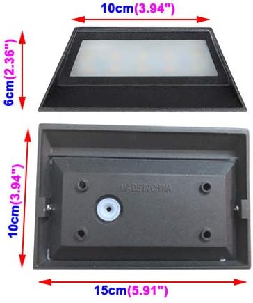 6W LED Outdoor Wall Sconce Step Light, Black