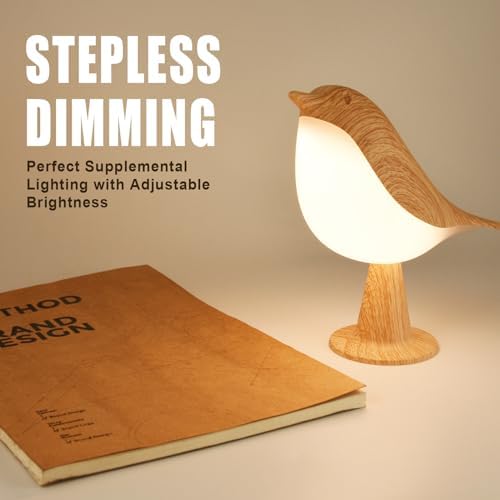 Deogos Small Bird Desk Lamp, Rechargeable, 3 Color Temperature