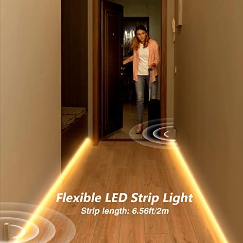 WOBANE Rechargeable Motion Sensor Warm White LED Strip Light