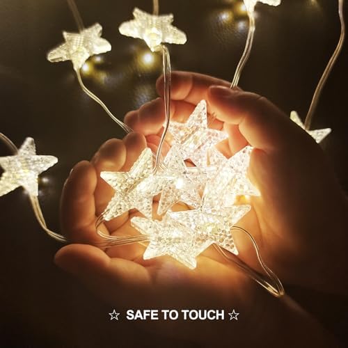 Star Curtain Lights, 70 Stars, Warm White