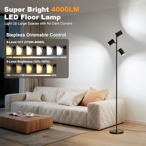 4000LM 36W LED Tree Floor Lamp
