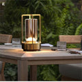 Portable Metal Table Lamp, Rechargeable Cordless, 3 Colors