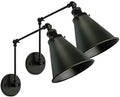 Industrial Black Wall Sconce Set of 2