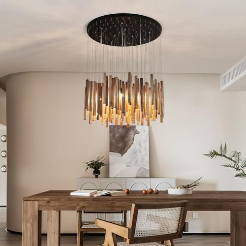 12-Light Wood Chandelier
