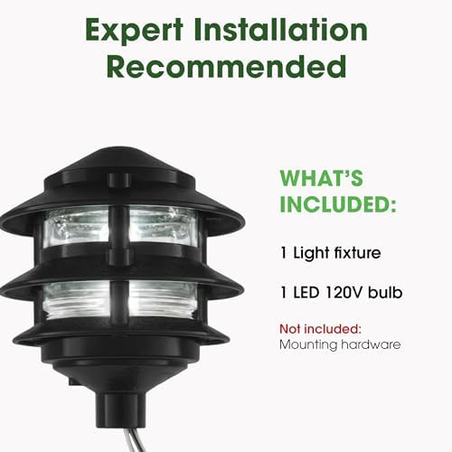 Greenfield 120V 3-Tier LED Outdoor Pathway Light