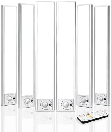 6 Pack 12-Inch Rechargeable Motion Sensor Under Cabinet Lights