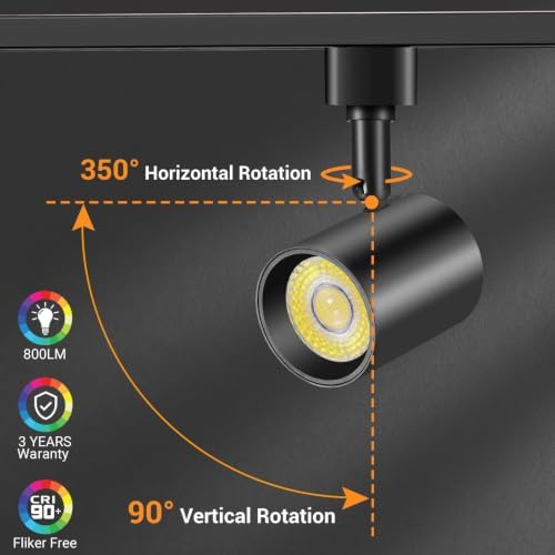 L Type LED Track Lighting Heads, 6-Pack