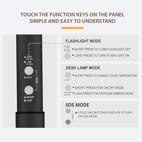 LED Desk Lamp with USB Ports. Eye-Caring 3 Color Temperature Stepless