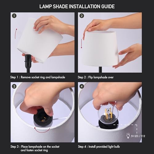 O’Bright Seraph Mini Cordless LED Table Lamp, Black