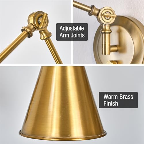 Kira Home Ellis 18" Swing Arm Wall Sconce, 2-Pack