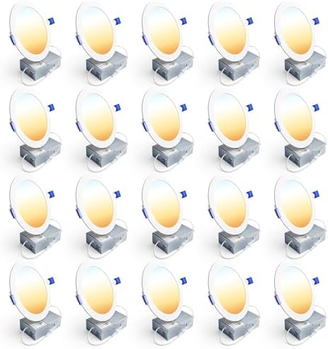 Ensenior 20 Pack 6 Inch LED Recessed Light