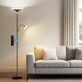 2-in-1 Dimmable Floor & Reading Lamp with Remote