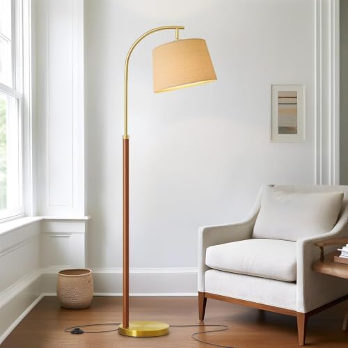 Real Wood Floor Lamp, 62.5", Mid Century Modern