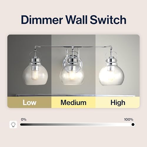 JONATHAN Y Shirley 3-Light Vanity Light 24", Chrome